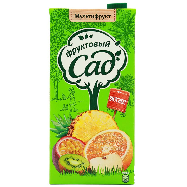 Нектар Фруктовый Сад из Смеси фруктов с Мякотью для детского Питания 1,93 л