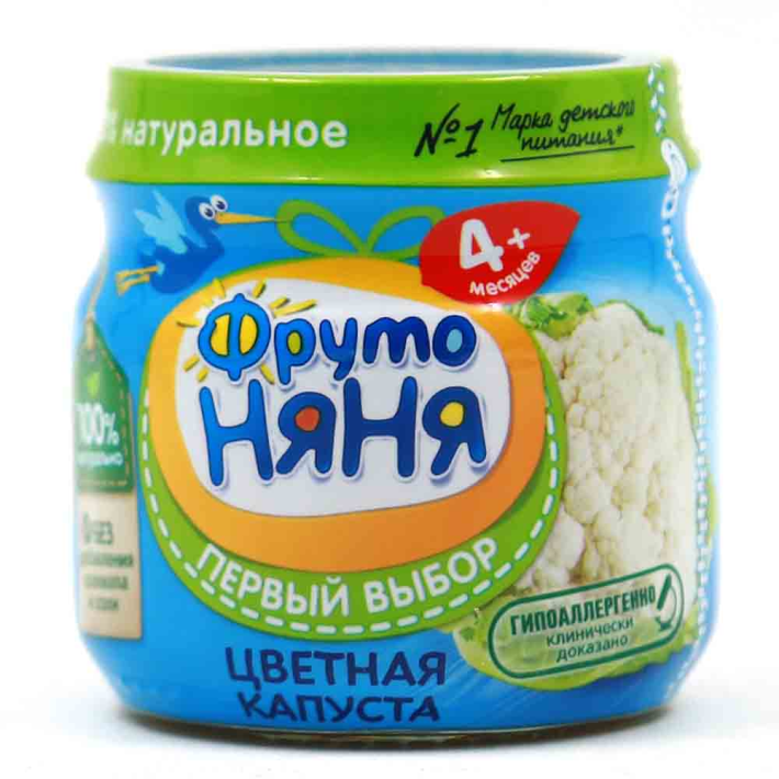Пюре ФрутоНяня из Цветной капусты с 4 месяцев, 80 г