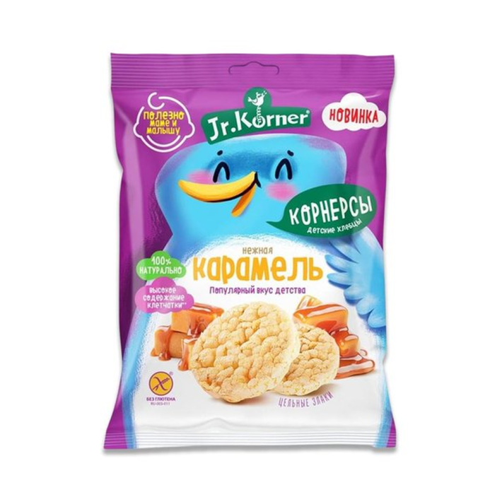 Рисовые мини хлебцы для детей Jr.Korner с карамелью