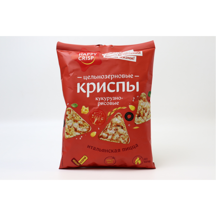 КРИСПЫ HAPPY CRISP ИТАЛЬЯНСК/ПИЦЦА КУКУРУЗНО РИСОВЫЕ ЦЕЛЬНОЗЕРН 50ГР