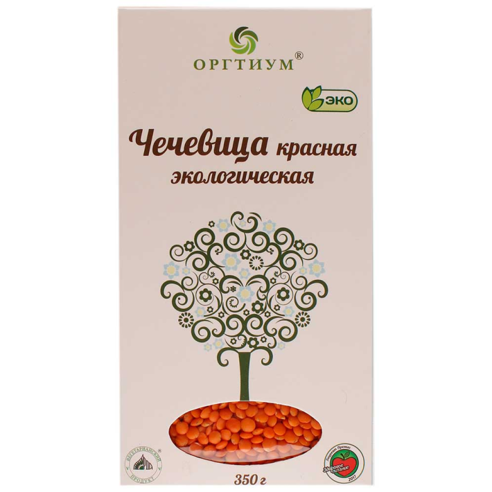 Чечевица Оргтиум красная экологическая 350 гр