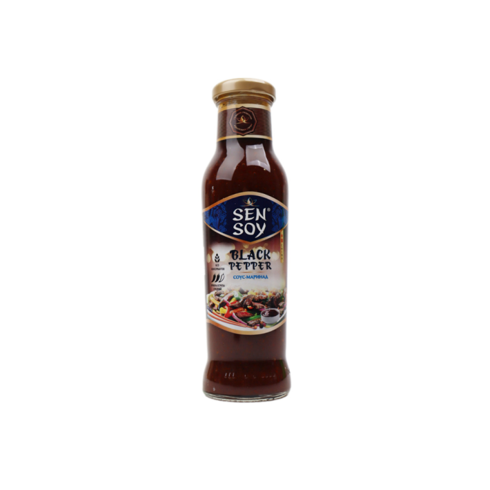 СОУС СТОЛОВЫЙ SENSOY ПРЕМИУМ BLACK PEPPER CТЕКЛ БУТЫЛ 320ГР