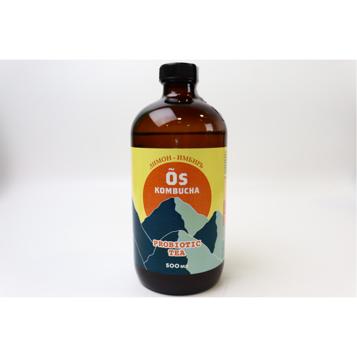 КОМБУЧА OS KOMBUCHA ИМБИРЬ/ЛИМОН 500МЛ СТ/Б