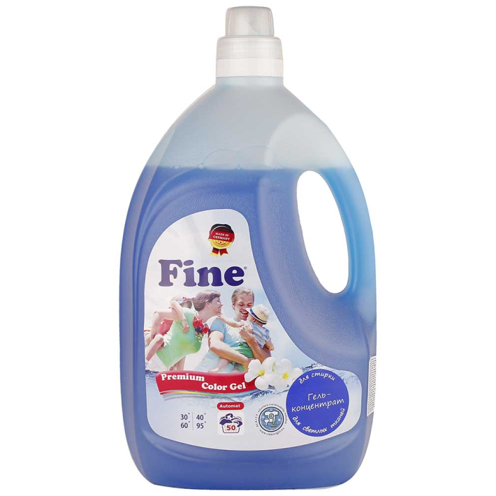 Гель для стирки Fine Premium color gel концентрированный 3 л