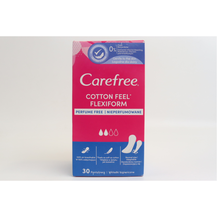 ПРОКЛАДКИ ЕЖЕДНЕВНЫЕ CAREFREE FLEXIFORM COTTON 30ШТ