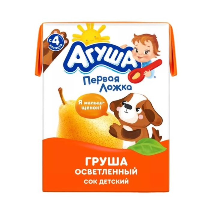 Сок детский осветленный Агуша Груша 200 мл