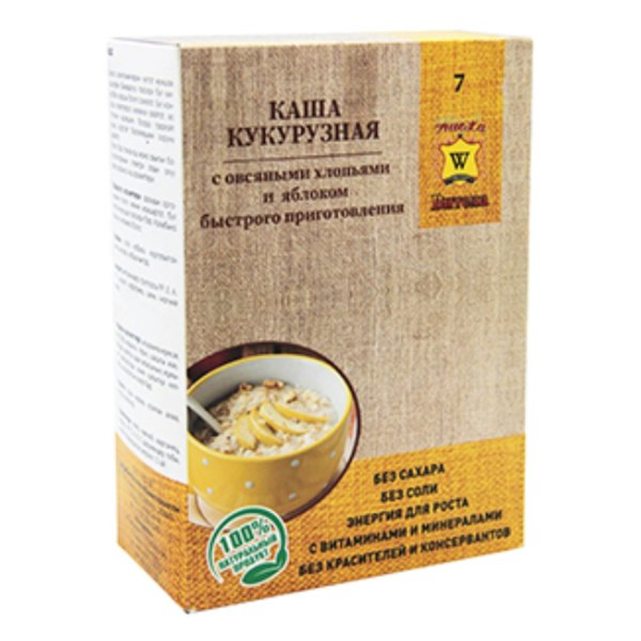 КАША КУКУРУЗНАЯ С ОВСЯНЫМИ ХЛОПЬЯМИ И ЯБЛОКОМ 300ГР