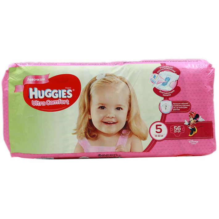 Подгузники Huggies uc mega 5 56 шт girl