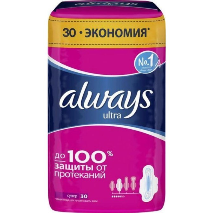 Гигиенические прокладки Always ultra super 30 шт