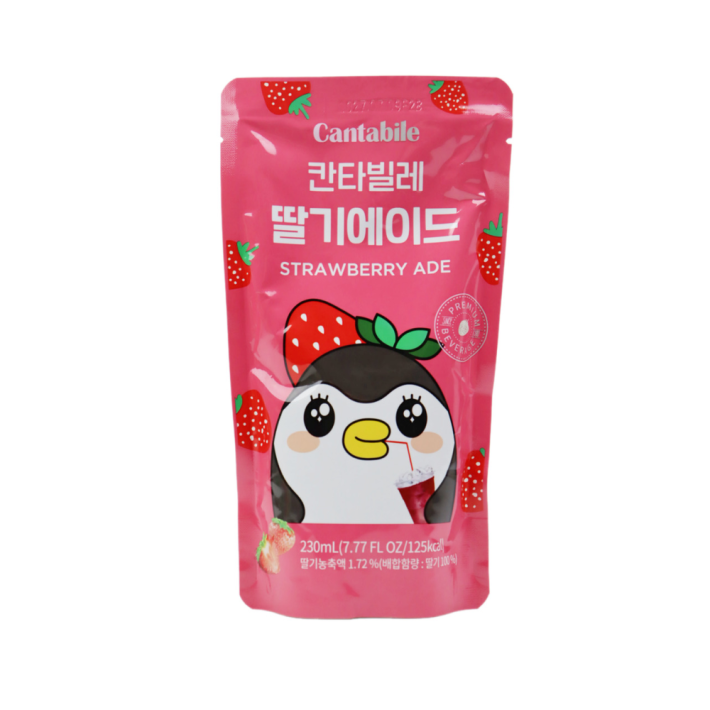 НАПИТОК CANTABILE STRAWBERRY ADE СО ВКУСОМ КЛУБНИКИ 230МЛ