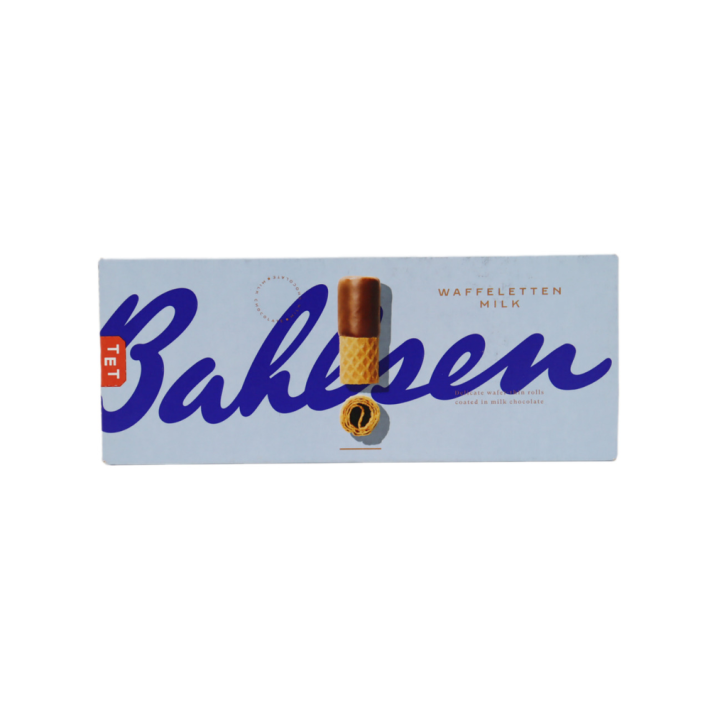 ВАФЕЛЬНЫЕ ТРУБОЧКИ В МОЛОЧНОМ ШОКОЛАДЕ BAHLSEN 100ГР