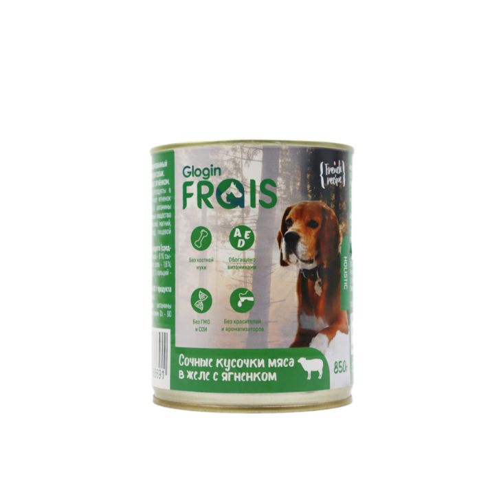 КОНСЕРВЫ Д/СОБАК FRAIS HOLISTIC DOG С ЯГНЕНКОМ В ЖЕЛЕ 850ГР