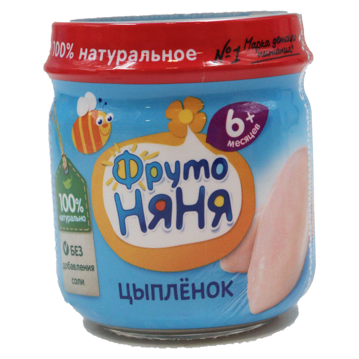 Пюре ФрутоНяня из цыпленка с 6 месяцев, 80 г