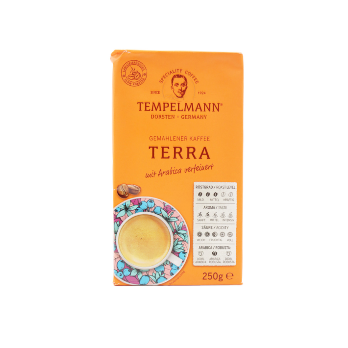 КОФЕ МОЛОТЫЙ ОБЖАРЕНЫЙ TEMPELMANN TERRA 250ГР