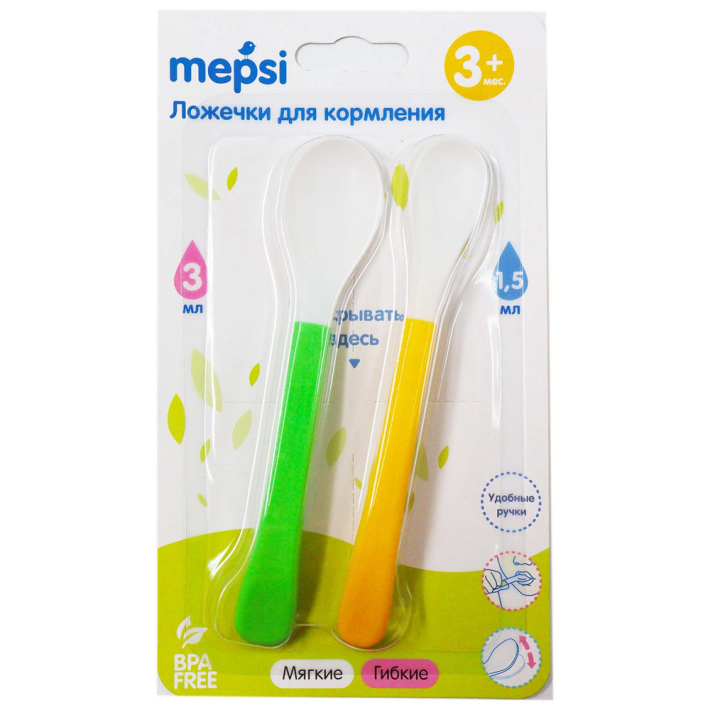 ЛОЖЕЧКИ Д/КОРМ MEPSI 2ШТ 3+0332