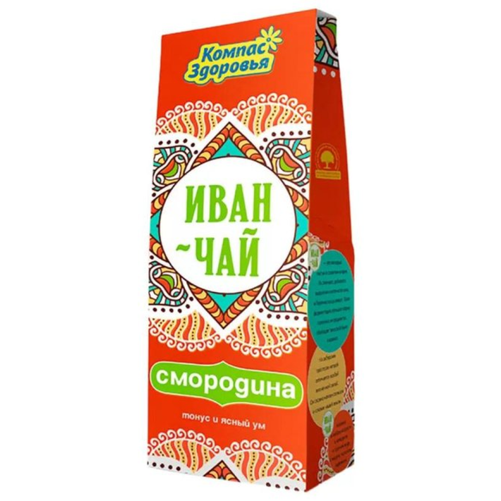 Напиток чайный компас здоровья из листа кипрея Иван чай со смородиной 60 гр