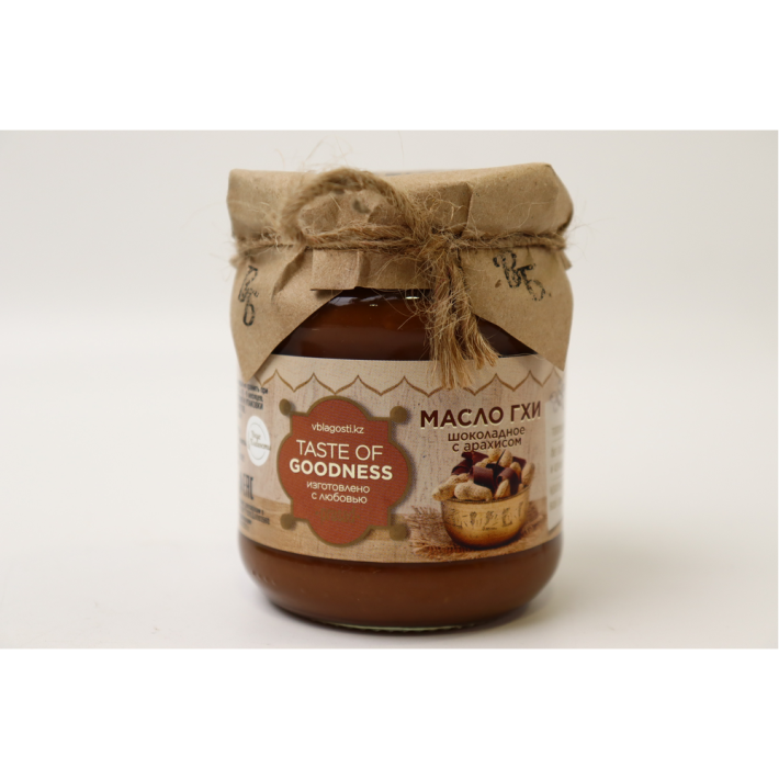 ВКУС БЛАГОСТИ МАСЛО ТОПЛЕННОЕ ГХИ ШОКОЛАДНОЕ С АРАХИСОМ 240ГР