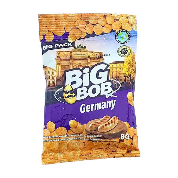 АРАХИС ХРУСТЯЩИЙ BIGBOB КОЛБАСОК ВКУС ГЕРМАНИИ 80ГР