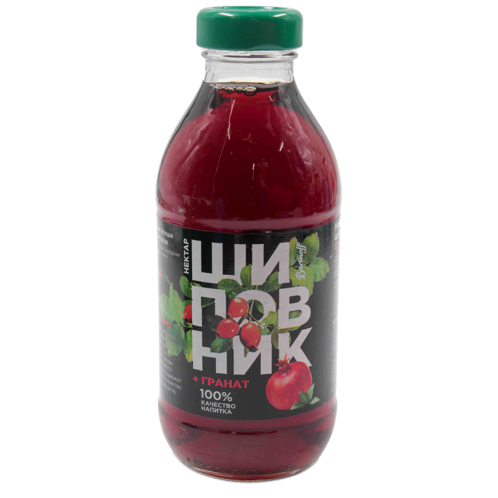 Сок нектар Barinoff шиповне газированное гранат 0,33 л