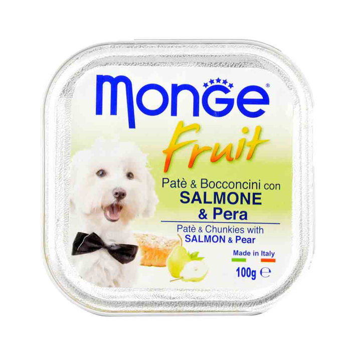 Паштет Monge fruit dog для собак лосось/груша 100 г