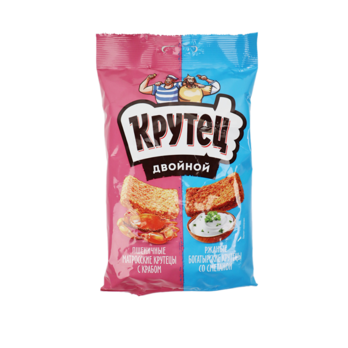 ГРЕНКИ КРУТЕЦ КРАБ И СМЕТАНА 100Г