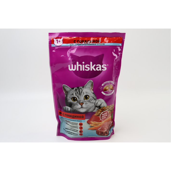 Корм для кошек Whiskas подушечки Говядина для стерилизованных кошек 350 г