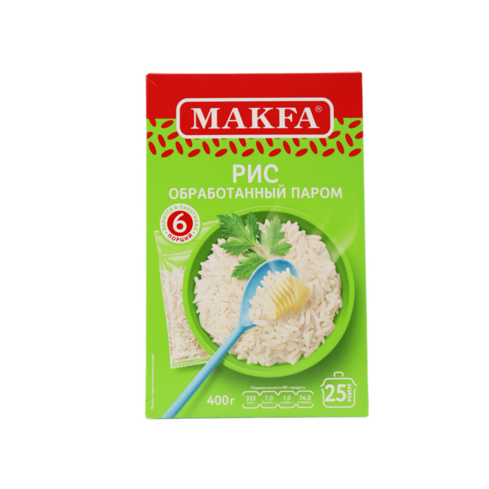 Рис длиннозерный в пар пак Makfa 400 г