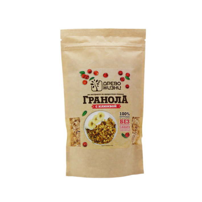 ГРАНОЛА ДРЕВО ЖИЗНИ С КЛЮКВОЙ 250ГР 1/12