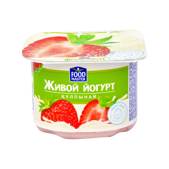 Йогурт FoodMaster живой клубника 1,5% 110 г