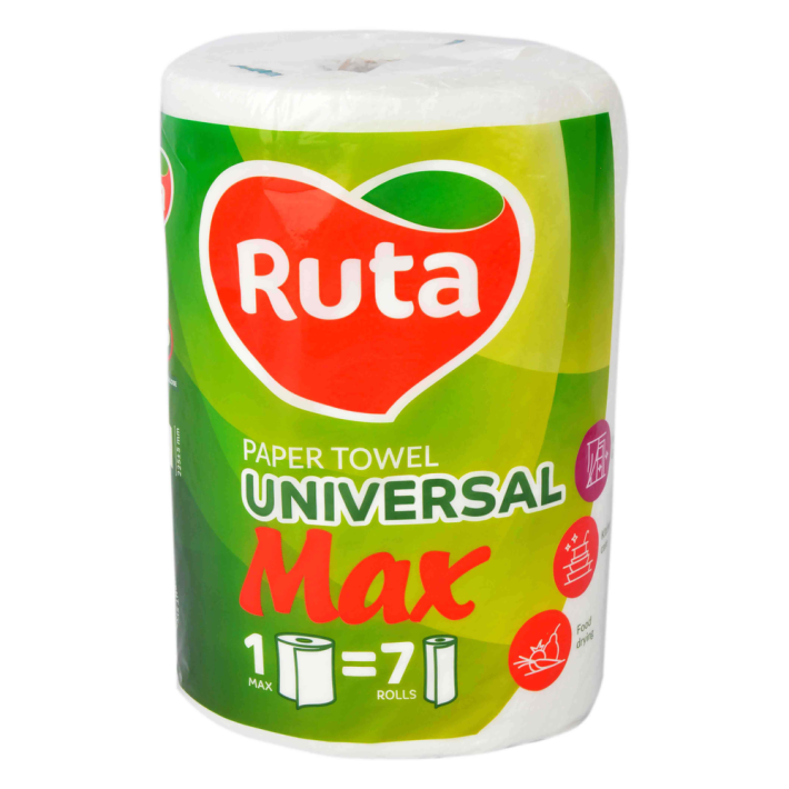 Полотенца бумажная Ruta max белый 1 рулон 2 слоя