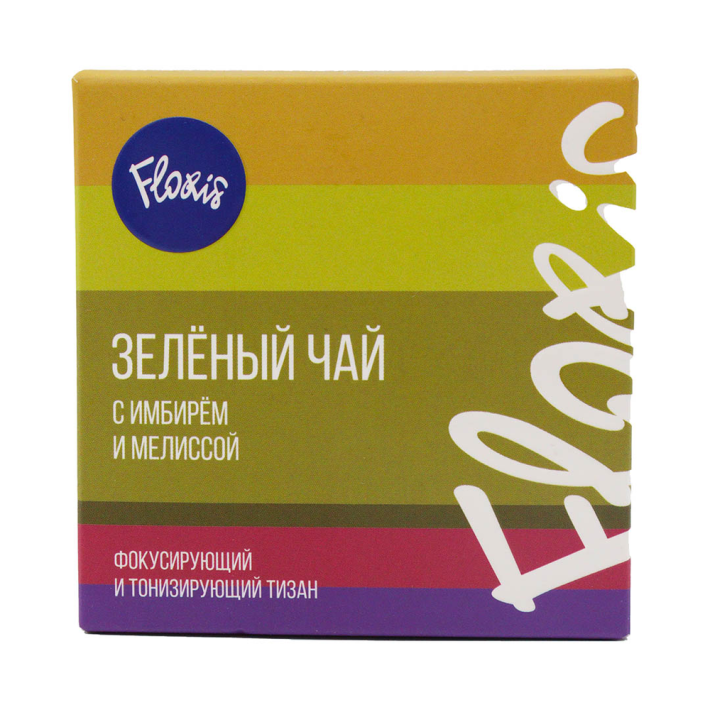 ЧАЙ ЗЕЛЕНЫЙ FLORIS ТИЗАН С ИМБИРЕМ И МЕЛИССОЙ ФОЛЬГ/ПАКЕТ 80ГР