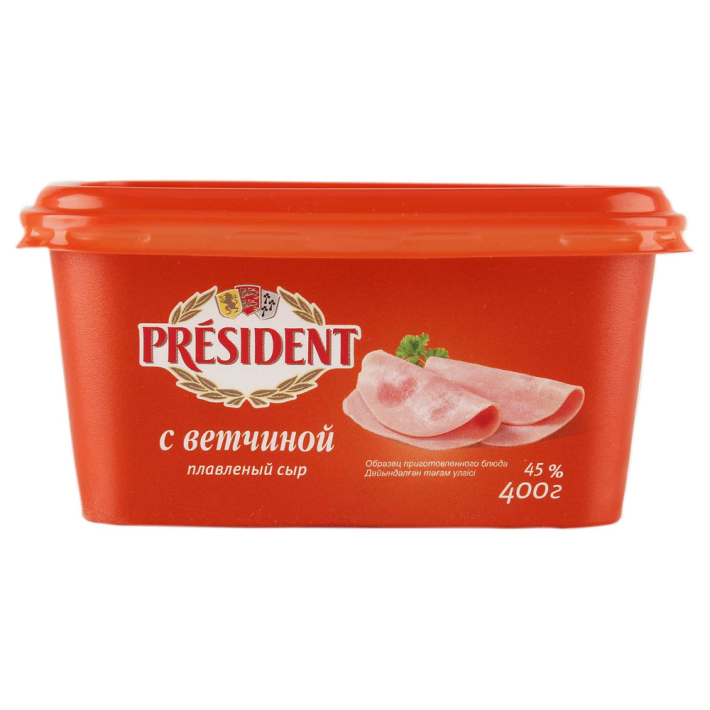 Сыр плавленый President ветчина 400 г