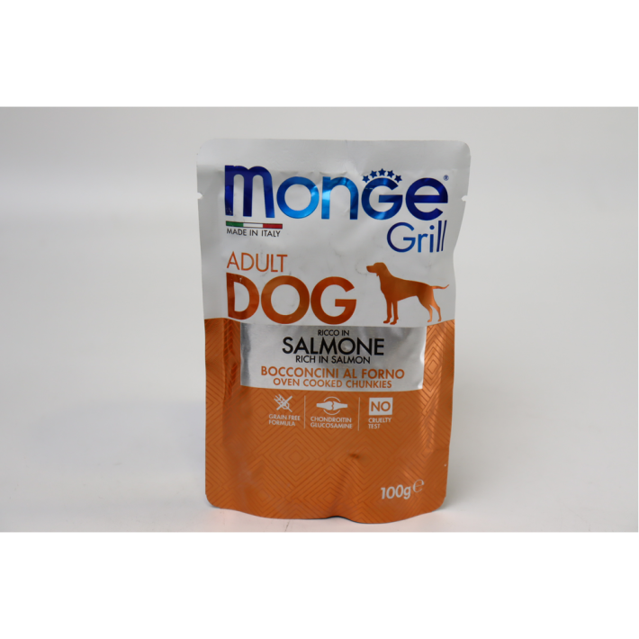 Паштет Monge dog grill для собак кусочки Лосось 100 г