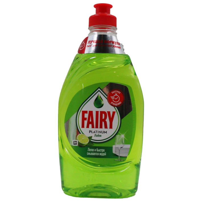СРЕДСТВО ДЛЯ МЫТЬЯ ПОСУДЫ FAIRY PLATINUM ЛИМОН И ЛАЙМ 430МЛ