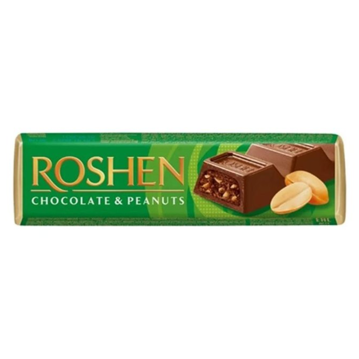 БАТОН ROSHEN DOUBLE PEANUTS МОЛ-ШОК И АРАХИСОВЫМ КРЕМОМ 38ГР