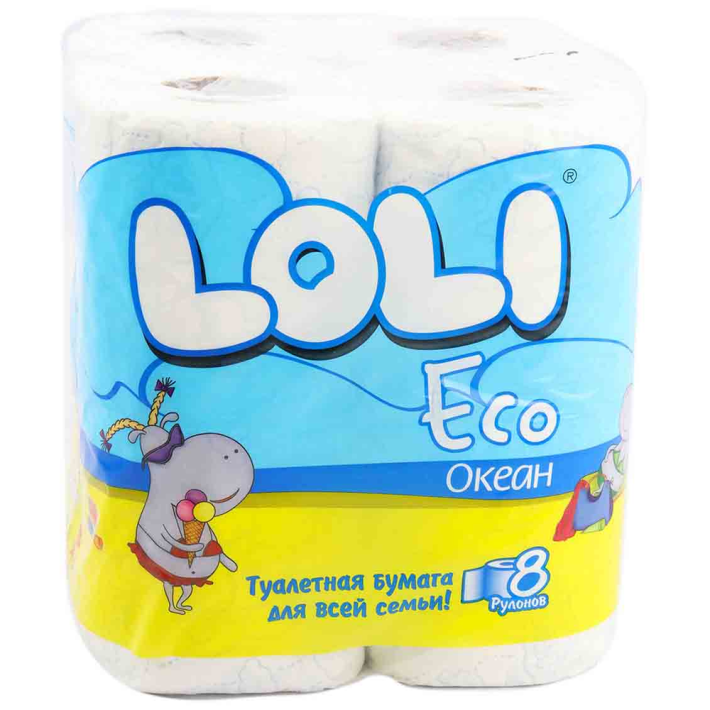 Бумага туалетная Loli eco океан аромат 8 шт
