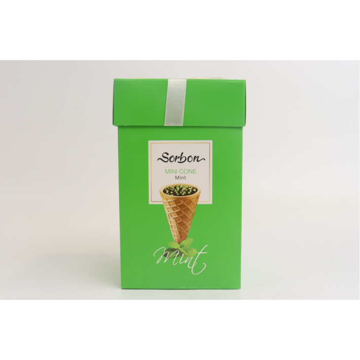 Конфеты мини рожок Sorbon хрустящая с какао мята 200 г