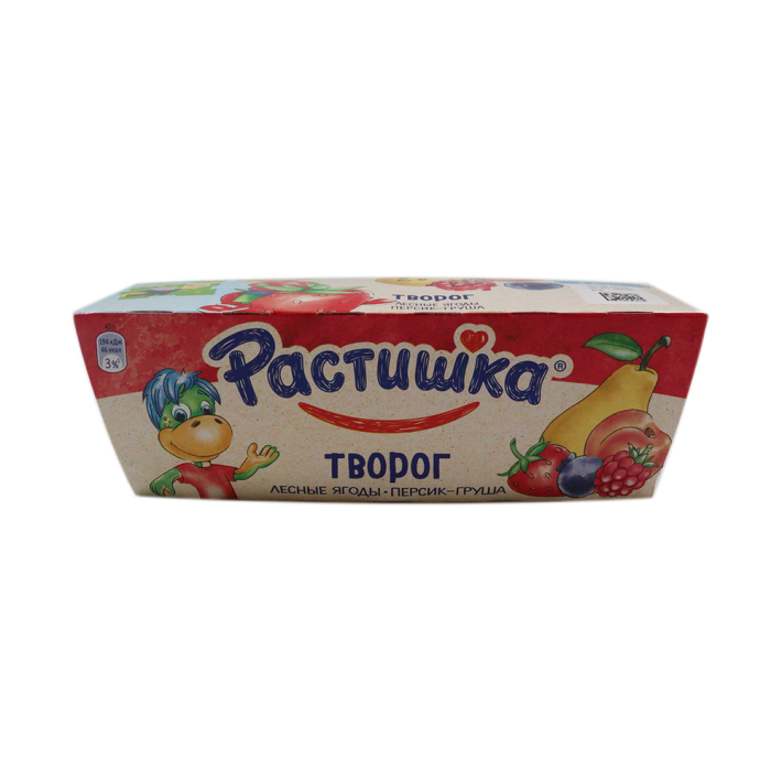 Творожок Растишка лесные ягоды персик груша 45 г