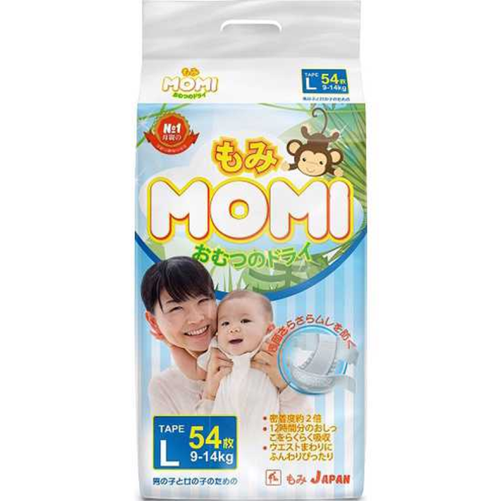 Подгузники Momi l 54 шт