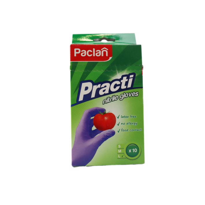 Перчатки Paclan practi нитрил l 10 шт