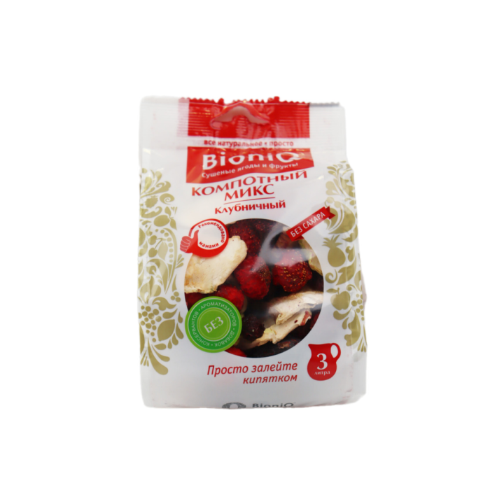 МИКС СУХОФРУКТОВ КЛУБНИЧНЫЙ BIONIQ 80ГР