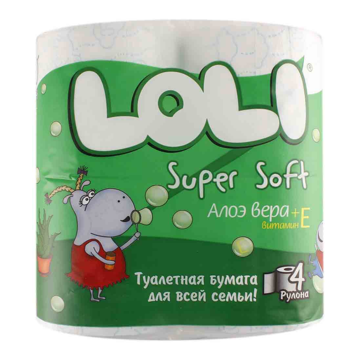 Бумага туалетная Loli super soft алоэ вера витамин е аромат 8 шт
