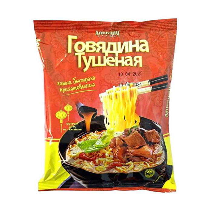 ЛАПША БРИКЕТ АЛЬКОНИ ГОВЯДИНА ТУШЕНАЯ M01 120ГР