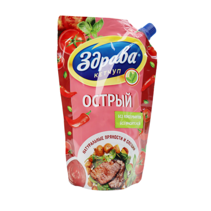 КЕТЧУП ЗДРАВА ОСТРЫЙ 350ГР