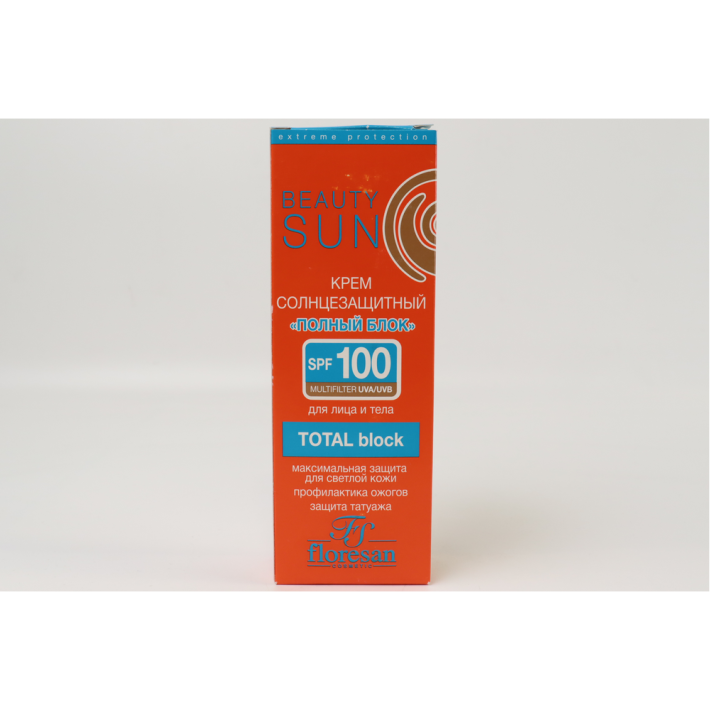 КРЕМ BEAUTY SUN СОЛНЦЕЗАЩИТНЫЙ ПОЛНЫЙ БЛОК SPF100 75МЛ