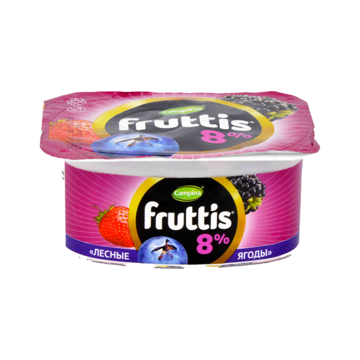 Йогурт Fruttis 8% абрикос, манго лесные ягоды 115 г