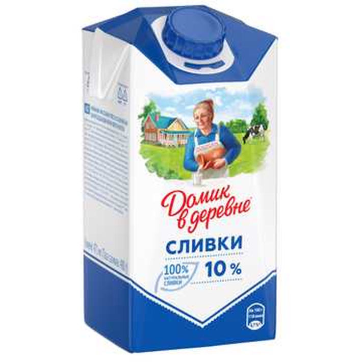 Сливки Домик в деревне 10% 470 мл