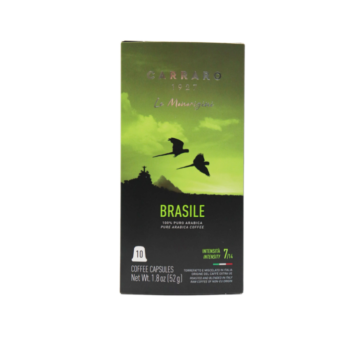 КОФЕ В КАПСУЛАХ CARRARO BRASILE ДЛЯ NESPRESSO 10ШТ 95ГР