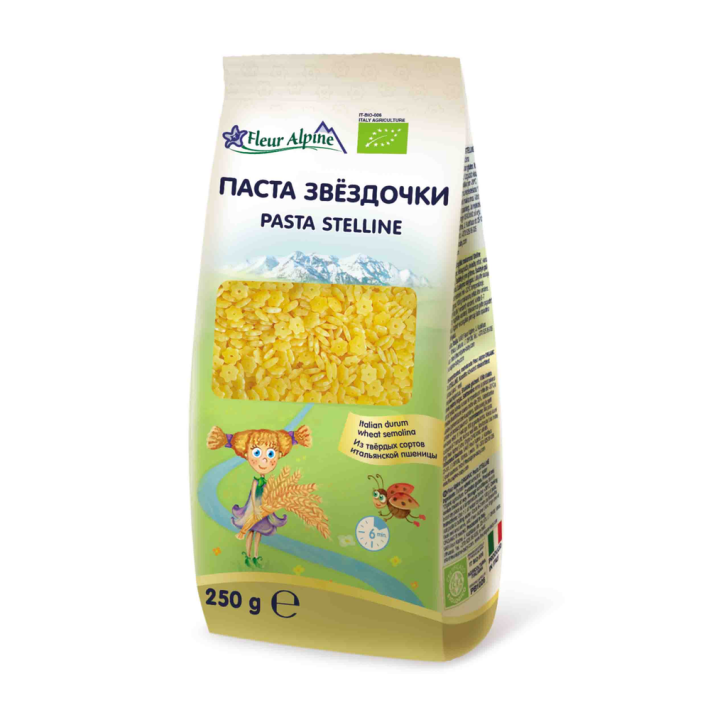 Паста Fleur Alpine органик Звездочки Стеллини 250 г