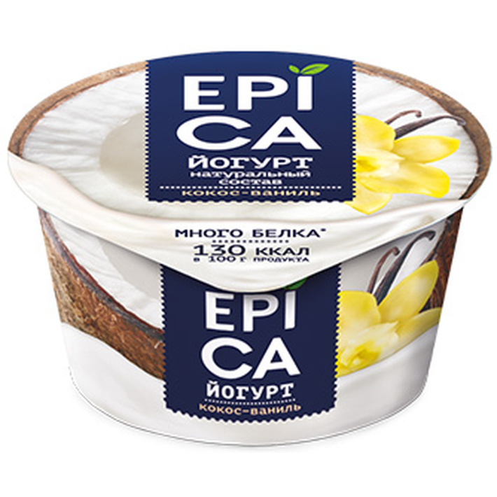 Йогурт Epica с ваниль и кокос 6,3% 130 г